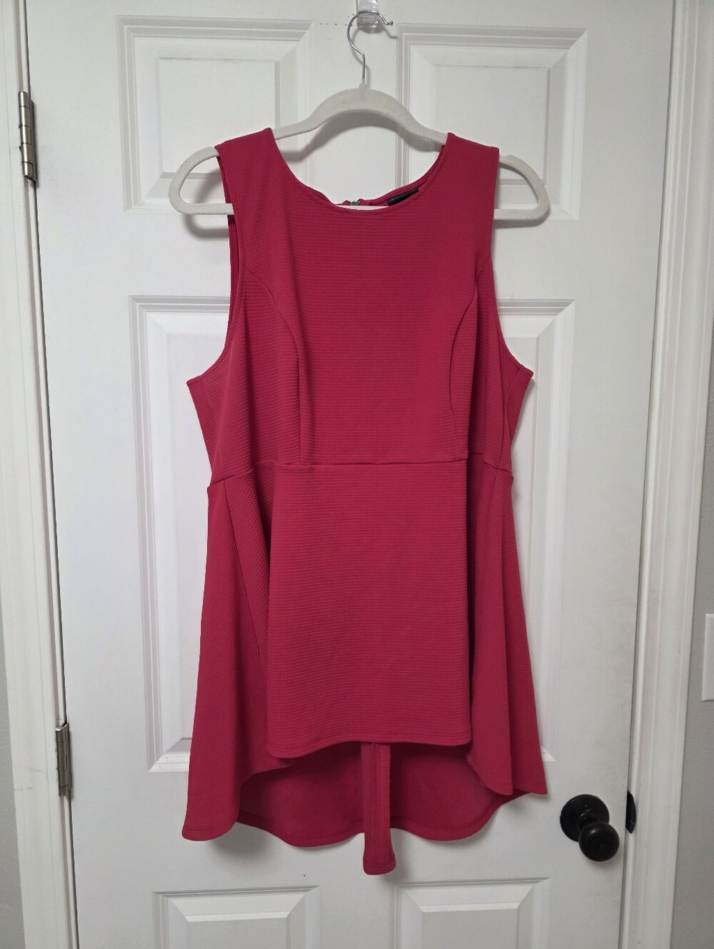 Torrid Hot Pink Textured Peplum Top Size 2